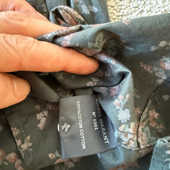 Isabel Marant Charcoal Floral Blouse - Picture 8 of 9